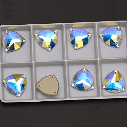 Cristal de 22 mm Crystal Clear Sew on Stones Glass Crystal Rhinestones 6a Stranss Sewing Stones para roupas de vestuário