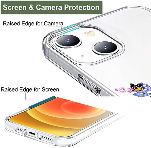 Caso UNOV compatível com o iPhone 13 mini capa limpa com design de design com estoque de tpu macio TPU Slim protetor 5,4