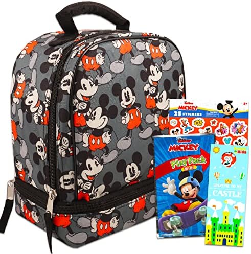 Conjunto de atividades de viagens para lancheiras do Mickey Mouse ~ Lunchagem isolada de Mickey Mouse com Mickey Mouse Mini Play Packs, adesivos e muito mais para meninos garotos
