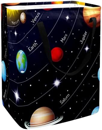 Planetas espaciais externos galáxia estampa de lavanderia dobrável, cestas de lavanderia à prova d'água de 60L