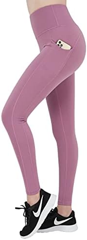 HOFI Mulheres Yoga Capri Leggings: Controle de barriga de cintura alta com bolsos calças de ioga - Para exercícios de exercício,
