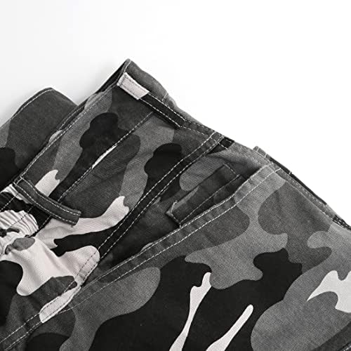 Shorts de carga de camuflagem causal de grajtcin