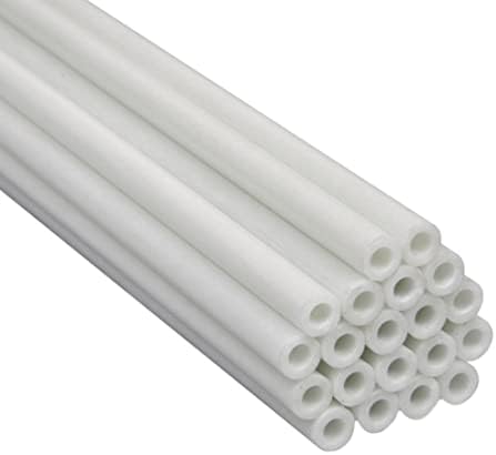 Tubo de fibra de vidro branco GOONSDS - Para transformação do modelo de construção de mesa de areia Tubo redondo de plástico