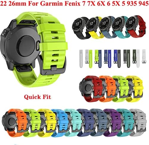 Dzhtus 26 20 22mm Silicone Retwan Watch Band para Garminix 7x 6x Watch EasyFit Strap Strap
