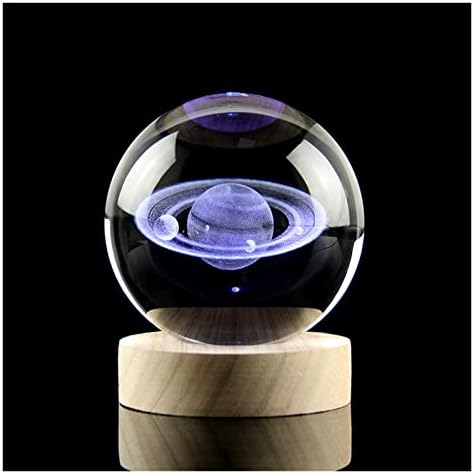 6/8cm 3d Crystal Sphere Decorativo Ball Planets Model Ball Ball Global Home Decoração Presente Astrofilo