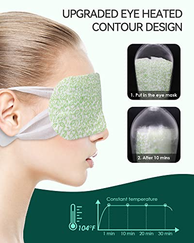 Prociv 10 Pacote máscaras oculares a vapor, máscaras para os olhos auto -aquecidas para círculos escuros e inchaço, removedores de