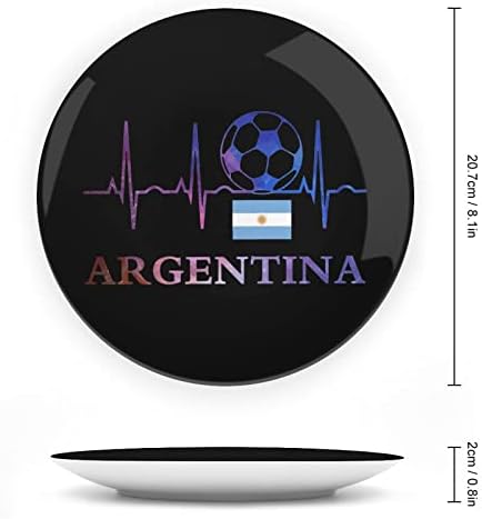 Photo de futebol da bandeira argentina Photo Bone China Decorativa Personalidade Cerâmica Placa Crafts Para Mulheres Masculino