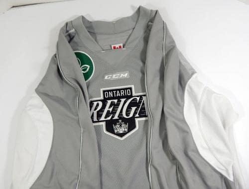 Ontario Reign Game Usado Grey Practice Jersey 56 DP33541 - Jogo usado NHL Jerseys