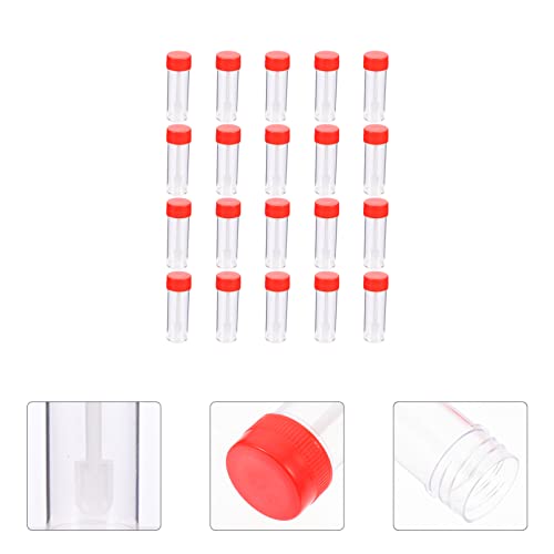 Recipientes de 40pcs Laboratório de coleta de frascos de teste estéril de copos de teste de armazenamento Use plástico