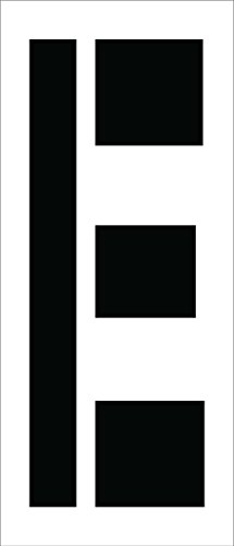 Nacional Marker Corp. PMC24-E Estêncil, letra E, 24 polegadas