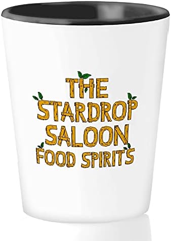 Bubble abraços de videogame Shot Glass 1,5 oz - The Stardrop Saloon Food Spirits - Aumentar o Gamer Gamer Gamer Stardew Pelican Town