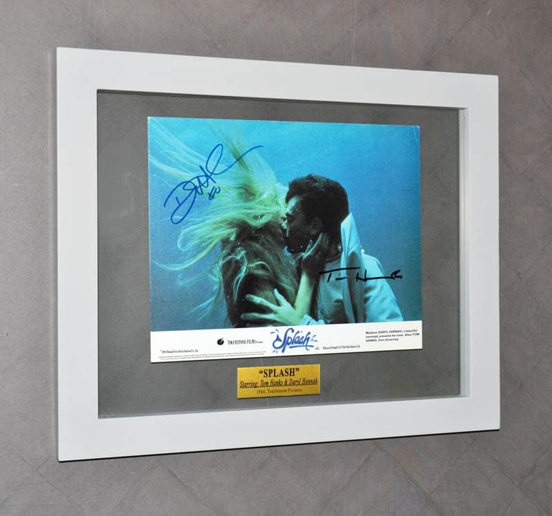 Splash assinado assinou Tom Hanks e Daryl Hannah Autograph Color Photo, Frame, Placa, DVD