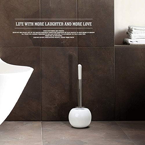 Escova de vaso sanitário zuqiee conjunto para banheiro grátis redondo cerâmica pincel de vaso sanitário pincel de banheiro