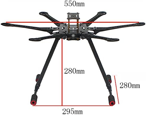 QWINOUT DIY 550mm Kit de moldura de drones de seis eixos + controle de vôo PX4 PX4 + 920kV Motor + 30a RC ESC + 9443