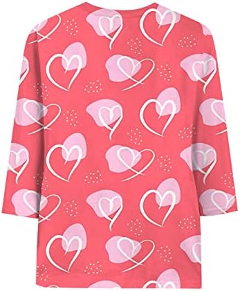 Womens Love Heart Sweatshirt Pulloves gráficos Love Cartão de coração Impressão Sorto dos namorados Tops Roupas