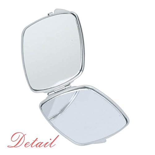 Brincho sedento em três circunstâncias espelhe maquiagem de bolso compacto portátil vidro de dupla face