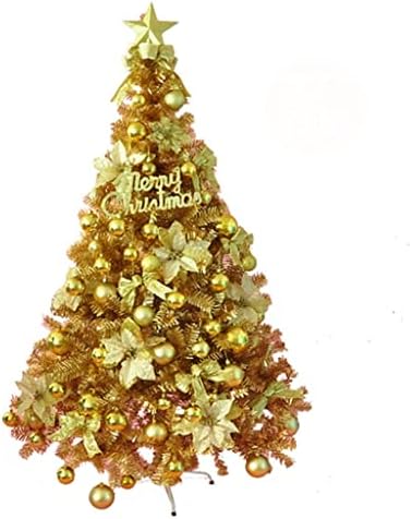 Indyah Feet pré-iluminada árvore de Natal artificial com suporte de metal para decoração de natal em casa, PVC, adequado para
