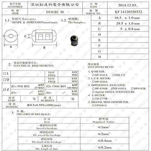 FINCOS Grey interno cinza 5mm 0,2''Uf50b Ruído Cancelar Ferrite Ferrite Emi Filtro de Ferrite para Cabos de 5-6 mm, 1000pcs/lote