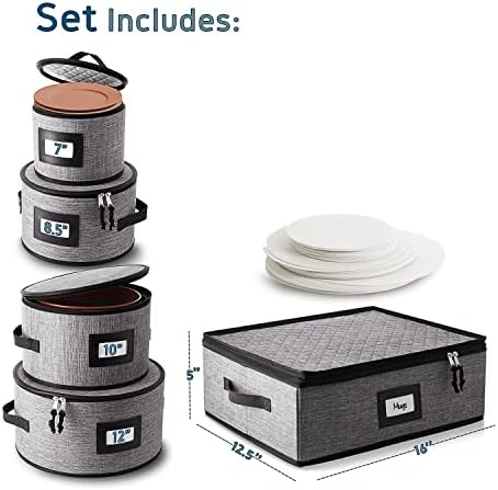 Recipientes de armazenamento de porcelana fina - concha dura - recipientes de armazenamento de pratos de 5 peças, armazenamento