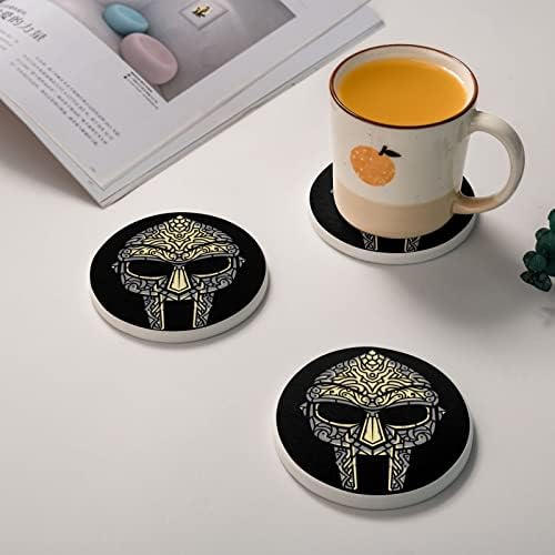 MF Design Tema Coasters Coasters redondos de copos de copo de diatomita absorventes montanhas -russas para mesa de café, decoração de casa, presentes de inauguração de casa, montanhas -russas de bar