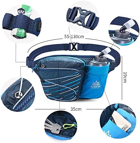 Aonijie Hydration Running Belt com suporte para garrafas de água e área de armazenamento, design de rejeição zero