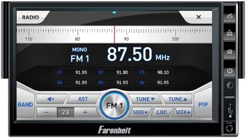 FARENHEIT F-721NX Ingenix GPS Navigation in-Dash Din DVD AM/FM Receptor com tela LCD de 7 polegadas e Bluetooth v2.1