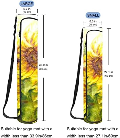 Bolsa de tapete de ioga, girassóis ensolarados Exercício de ioga transportadora de tape
