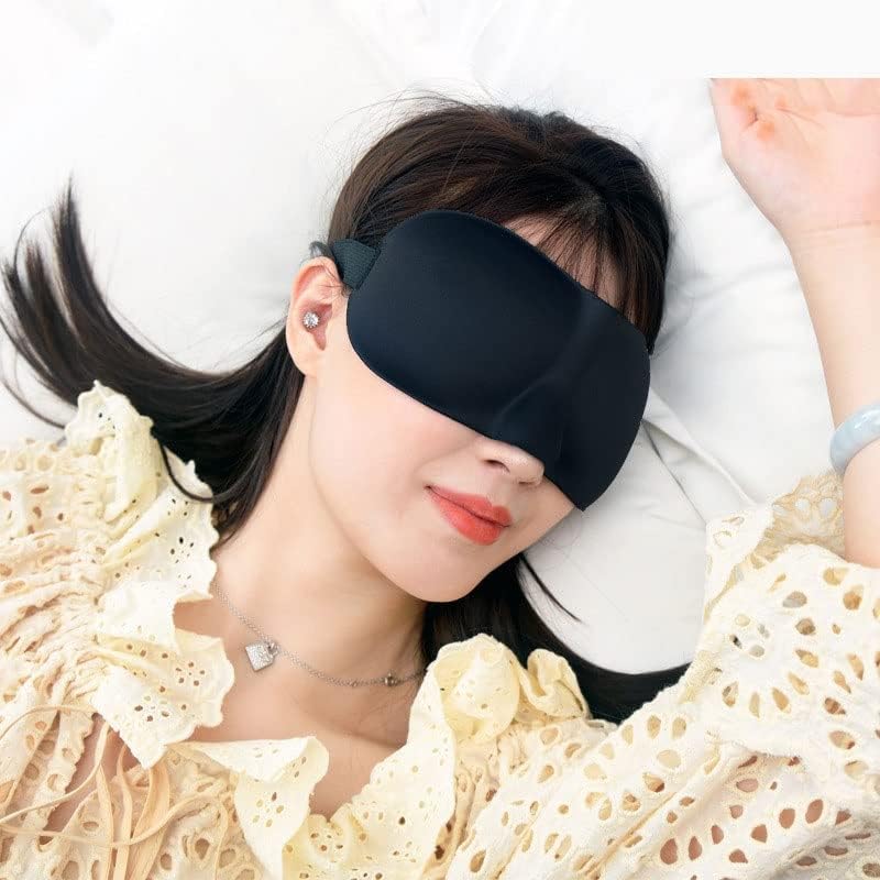 Máscara de sono Feabcr para dormir traseiro e lateral, bloquear a luz, máscara para os olhos dormindo de 3D Night Bindfold, capa