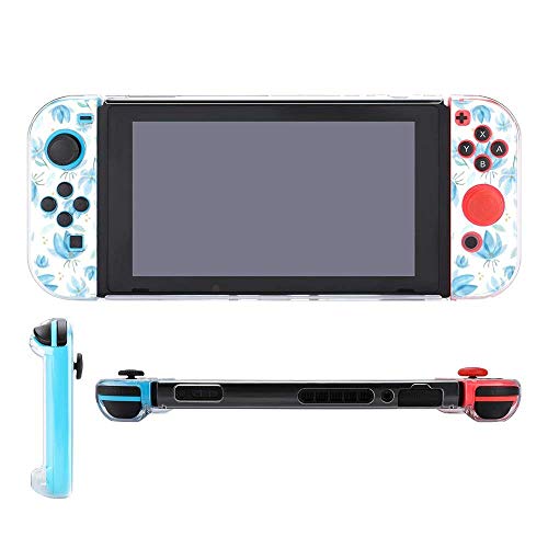 Caso para o Nintendo Switch, Blue Watercolor Flowers Flores de cinco peças definem acessórios de console de casos