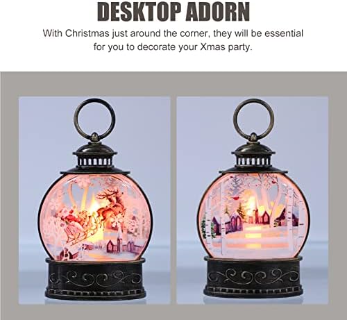 Óleo 2pcs retro Natal decors adornosas de luz de natal, layout de lâmpada de lâmpada de lâmpada de lâmpada