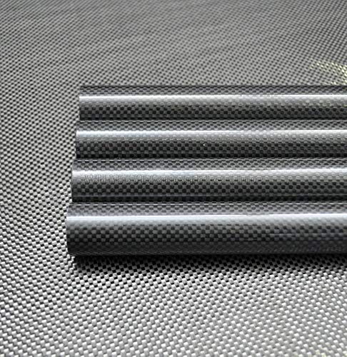 2pcs 6mm od x 5mm ID x 500mm Roll embrulhado Tubo de fibra de carbono 3k /tubulação 6x5