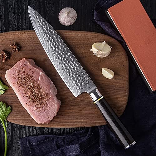 Conjunto de facas, 4pcs damasco aço ébano vg10 peixe cru cru para cozinha faca chef faca faca faca carne chef faca faca