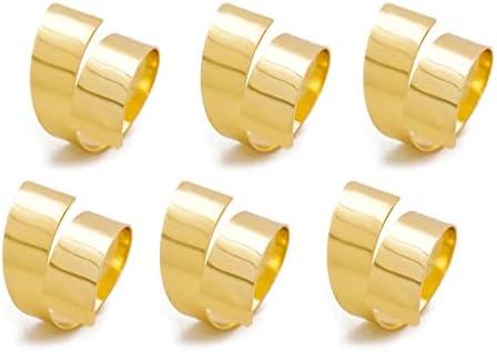 N/A 10pcs liga de convolução dourada anel guardanapo anel de guardana