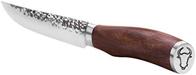 Route83 Classic o conjunto concurso de 4 facas de bife marteladas à mão Hammersed aço inoxidável American Walnut Wood
