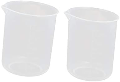 X-Dree 2pcs cozinha água plástico líquido graduado medindo copo de copo 300ml (Bicchiere da cucina graduato em plástico por acqua da cucina da 2 pezzi da laboratorio 300ml