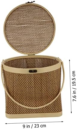 Cabilock 1 PC Bamboo Storage Basket Basket Outdoor Basking Tecla Serviing Bestkets Pastoral Bastory Food Food Sulivra