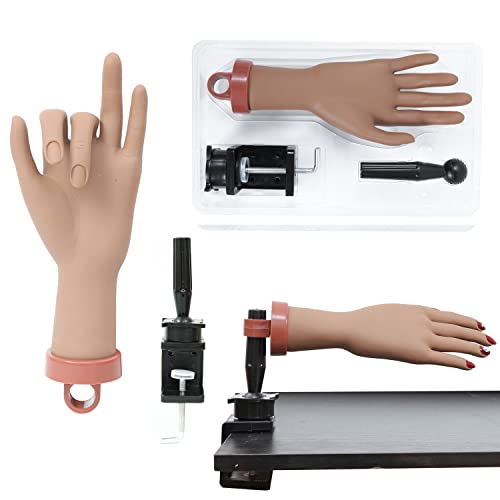 Pratique a mão para acrílico unhas falsas para praticar unhas falsas Prática Mannequin Hands para unhas Pratique o treinamento da mão