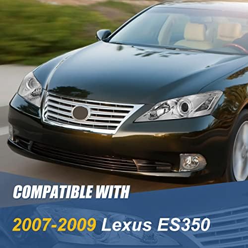 Auto Dynasty Factory Style Projecor Faróis Assembléia compatível com Lexus ES350 2007-2009, lado do motorista e do passageiro, Habitação
