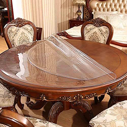 Mesa de PVC de cristal redonda Tabela de PVC Top Protetor Plástico Tocha de mesa Protetor Protetor de cozinha Sala de jantar Circular Circular Protetor