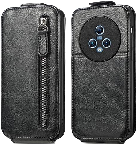Coldre de proteção compatível com a caixa da carteira Huawei Honor Magic5, caixa de crédito embutida em couro premium