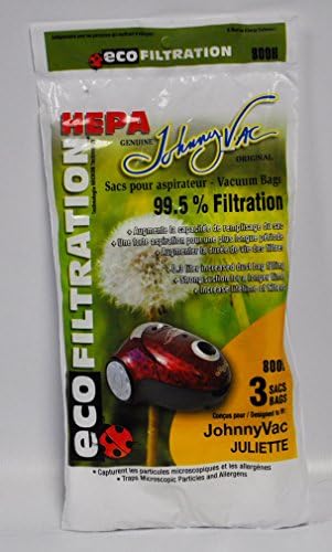 Johnny Vac Juliette Eco Filtration HEPA Vacuum Bags 3 pacote 800h