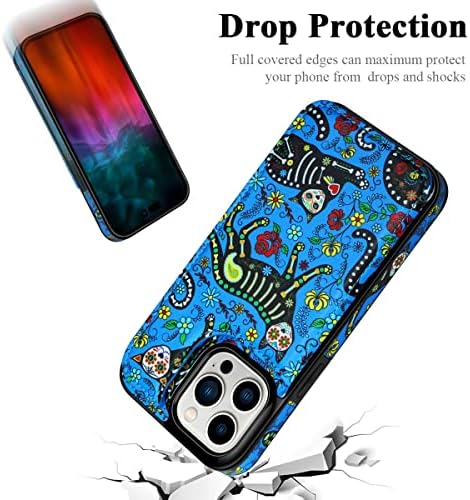 MMHUO para iPhone 14 Pro Max Case com porta -cartas, capa de flip de traseiro magnético para design de moda para