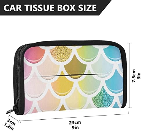 Titular de tecidos de carro Sereia-tail-an-litter Dispenser Dispenser Dispenser Holder Backseat Tissue Case