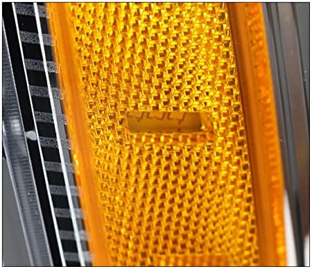 ZMAUTOPTS LED FELHOR DE PROJETOR CHROME W/6.25 DRL branco compatível com 2007-2014 Cadillac Escalade [para estoque HID]