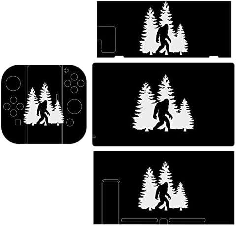 Bigfoot Trees Forest Skin Skin Protective Sticker Game Protector Compatível completo para Nintendo Switch para Switch