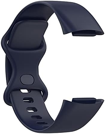 Bandas de silicone macias compatíveis com Lemspum Substituição de pulseiras Sports Substituição para Fitbit Charge 5 Acessórios avançados de fitness e rastreador de saúde Pequenos/grandes bandas de vigia, 6 pacotes)