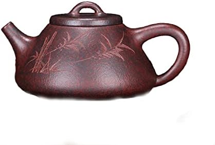 Yixing, panela de areia roxa crua, lenha, conjunto de chá, colher de pedra de folha roxa, conjunto de bebida, panela