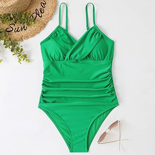 DUOWEI Bikini transparente Sexy Roupher Mulheres gostosas 1 peça WebbingTank Suits Shirred Vintage Up Athletic Kids Swim