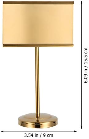 Hemoton Desktop Stand Golden Business Display Stand Table Número Nome do local Coloque o clipe de nota de nota para banquete de casamento