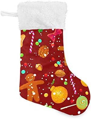 Pimilagu Snack de Natal Meias de Natal 1 pacote 17,7 , meias penduradas para decoração de Natal